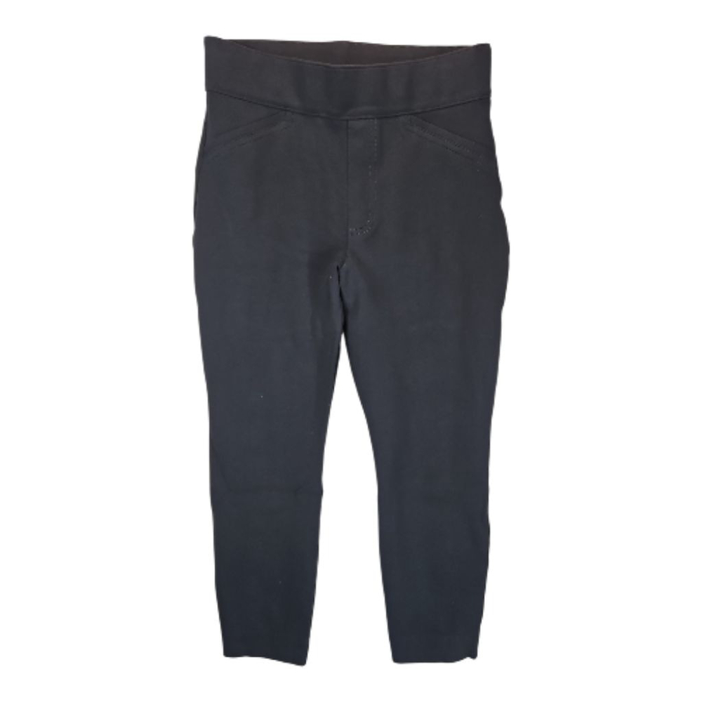 Spanx The Perfect Pant Ankle Ponte Knit Black Stretch Cropped Pants Small
